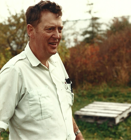 My dad in his usual light button-down. I suspect this shirt is still in his closet.
